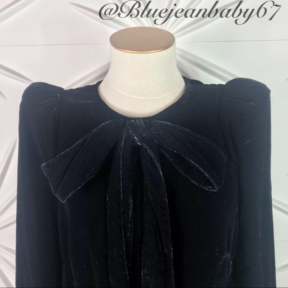 The Vampire’s Wife X H&M Pussy Bow Tie Velvet Dress 🖤 - Picture 11 of 17